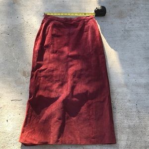 VTG 1970s MIDI Suede Skirt, Size M
